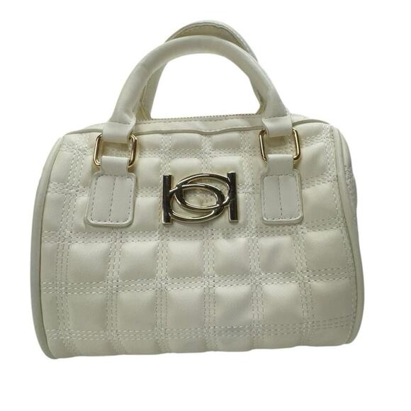 Bebe Maia White Quilted Crossbody Hand Bag - Picture 1 of 13